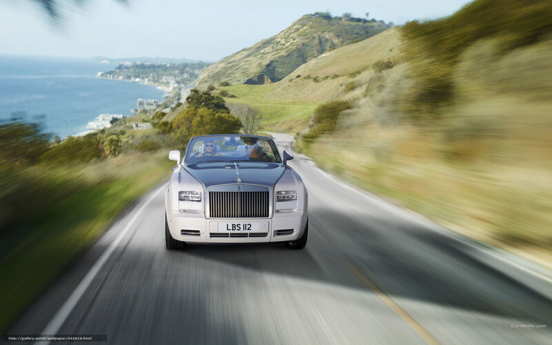 Rolls-Royce convertible on coastal road