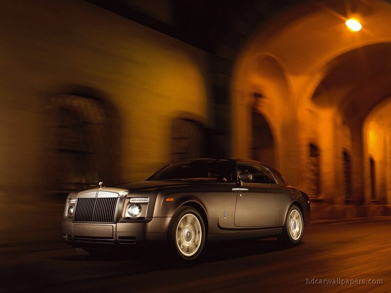 Rolls-Royce Coupe — Black, Dramatic, Night, Photograph, Car