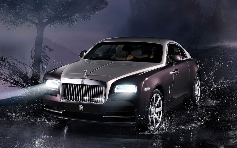 Rolls-Royce Coupe — Black, Dramatic, Night