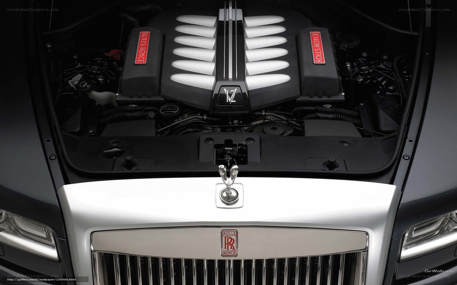 Rolls-Royce engine and grille