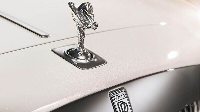 Rolls-Royce Hood Ornament — White, Luxurious