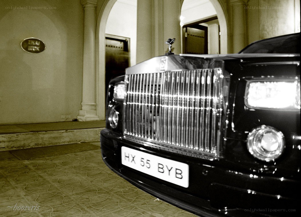 Rolls-Royce in a grand hall