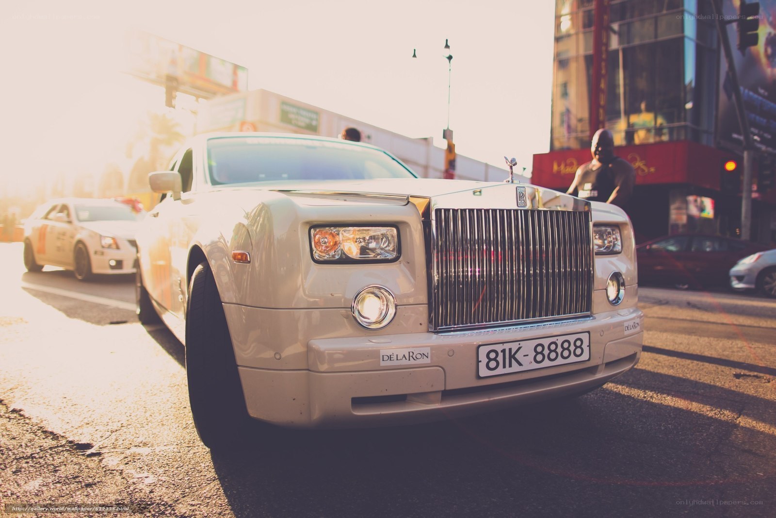 Rolls-Royce in city traffic