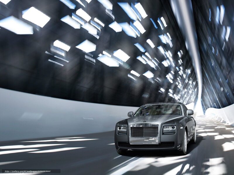 Rolls-Royce in futuristic tunnel