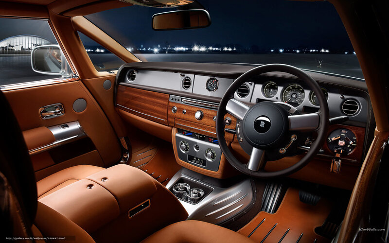 Rolls-Royce interior at night