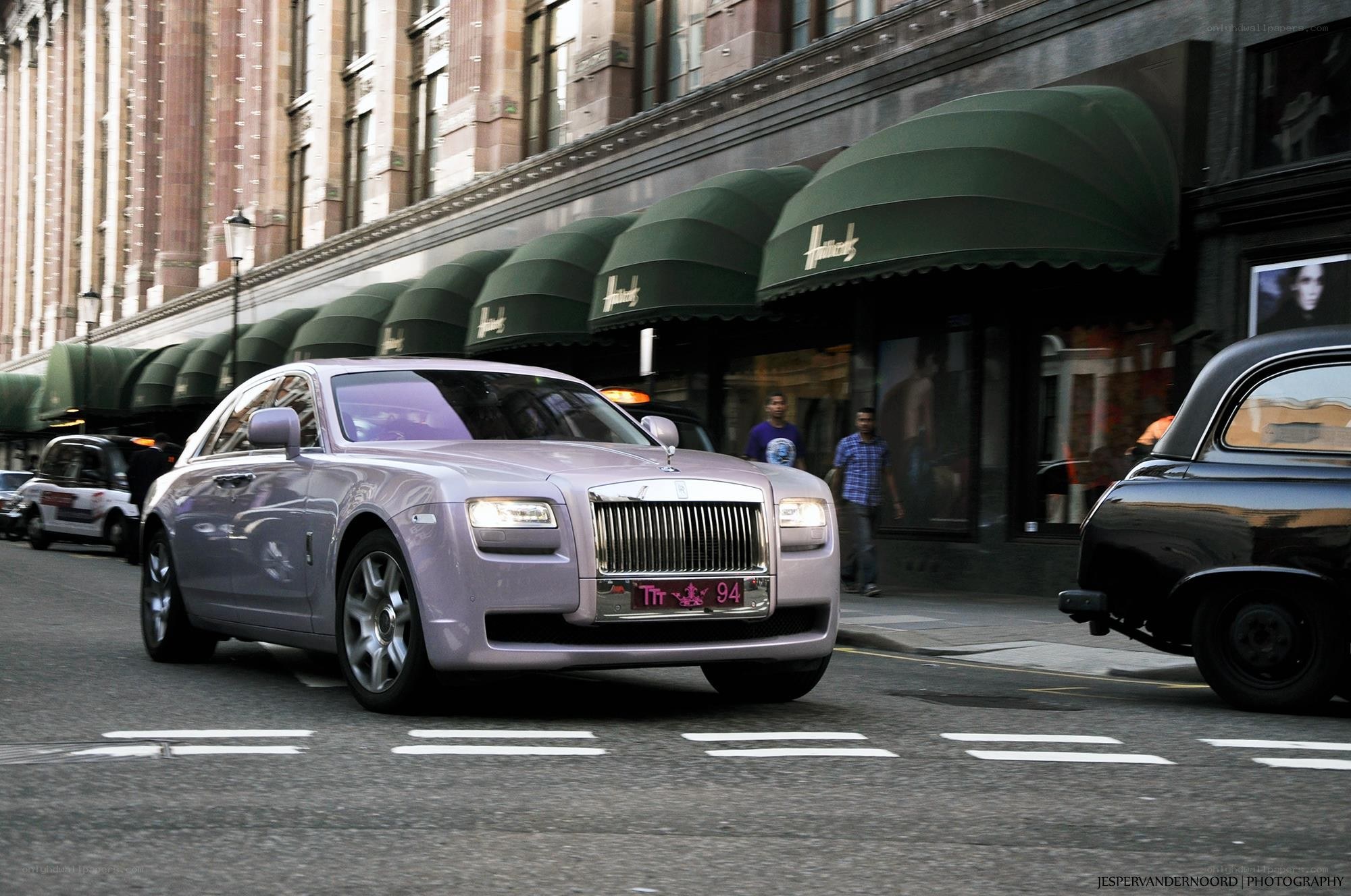 Rolls-Royce on a city street