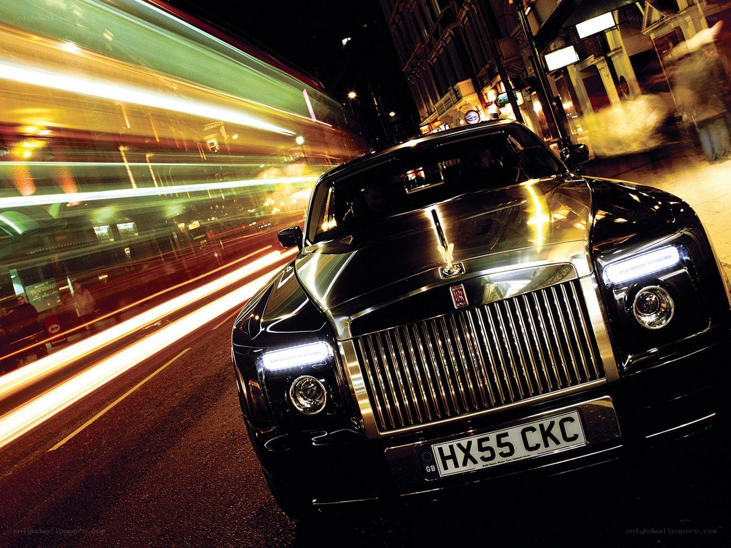 Rolls-Royce on a city street
