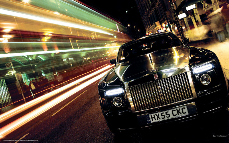 Rolls-Royce on a city street