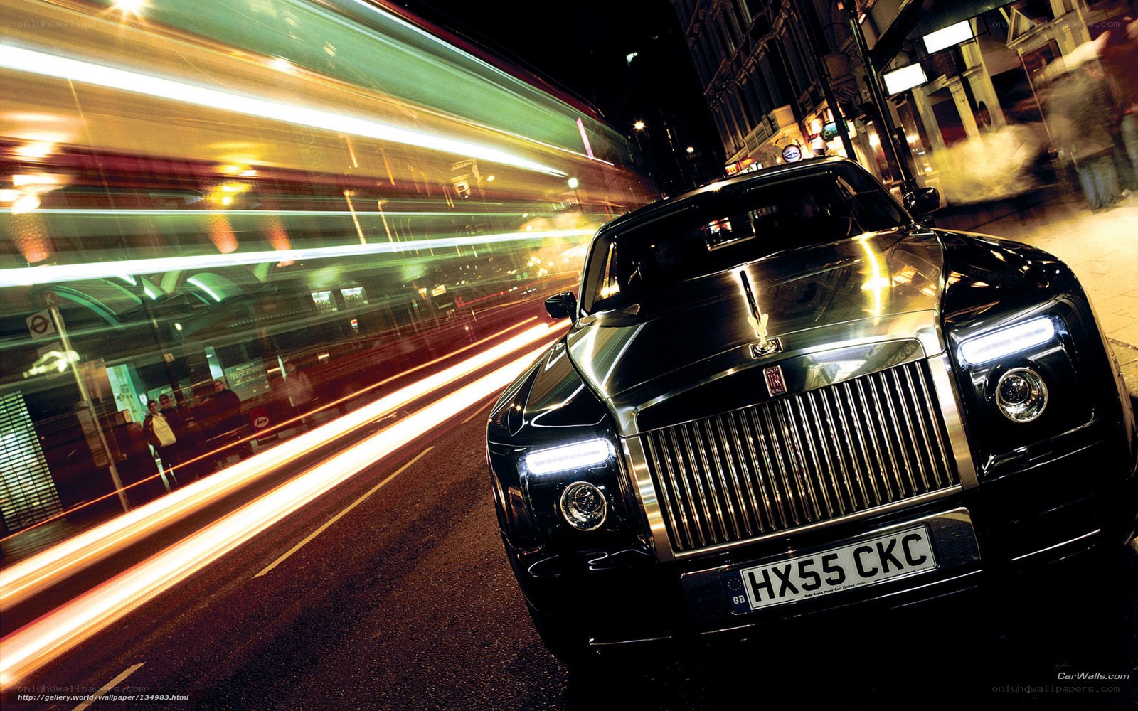 Rolls-Royce on a city street