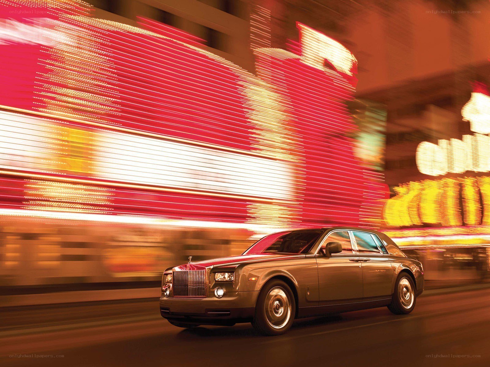 Rolls-Royce on city street