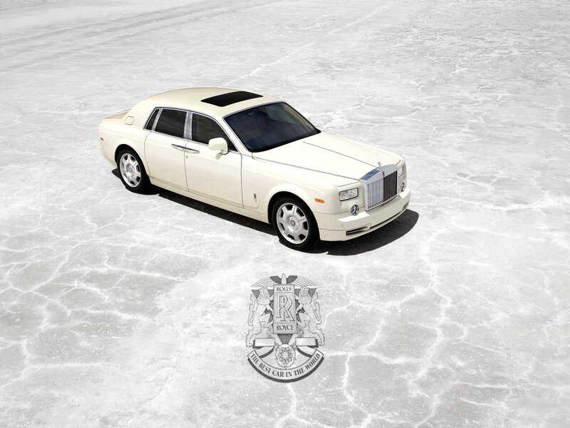 Rolls-Royce on cracked surface