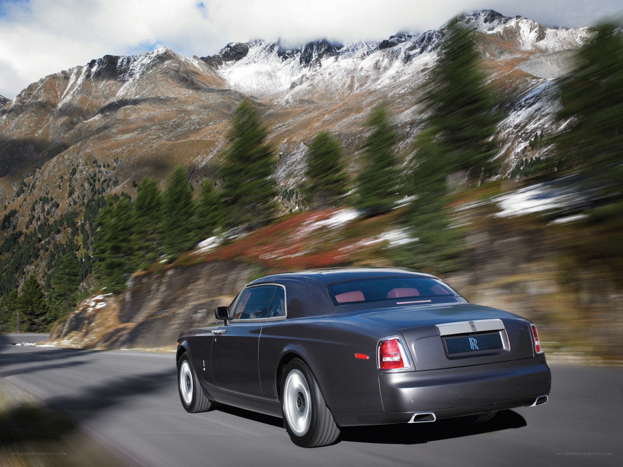 Rolls-Royce on mountain road