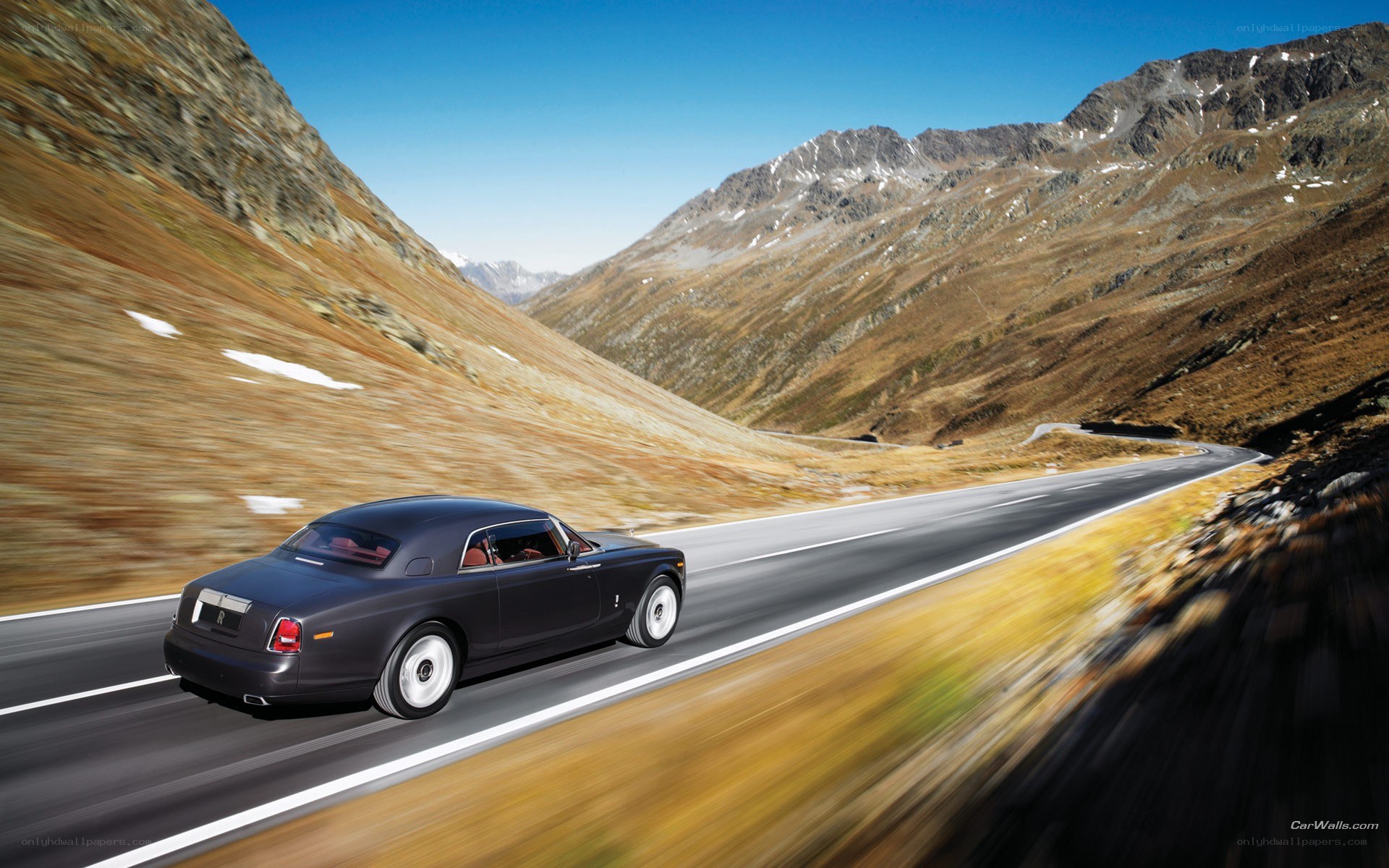Rolls-Royce on mountain road