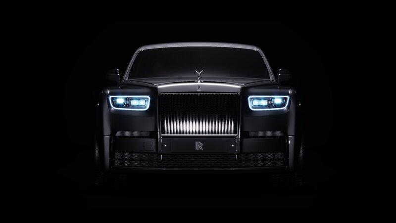 Rolls-Royce Phantom — Black, Dramatic, Night, Photograph