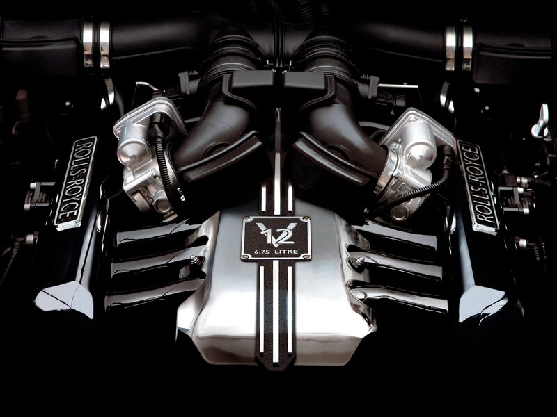 Rolls-Royce V12 Engine — Black, Dramatic