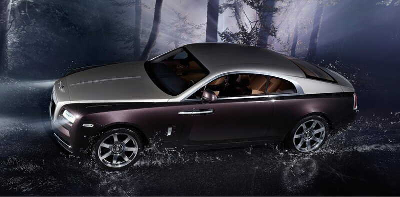 Rolls-Royce Wraith in forest