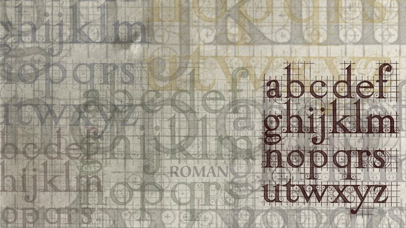 Roman alphabet design study