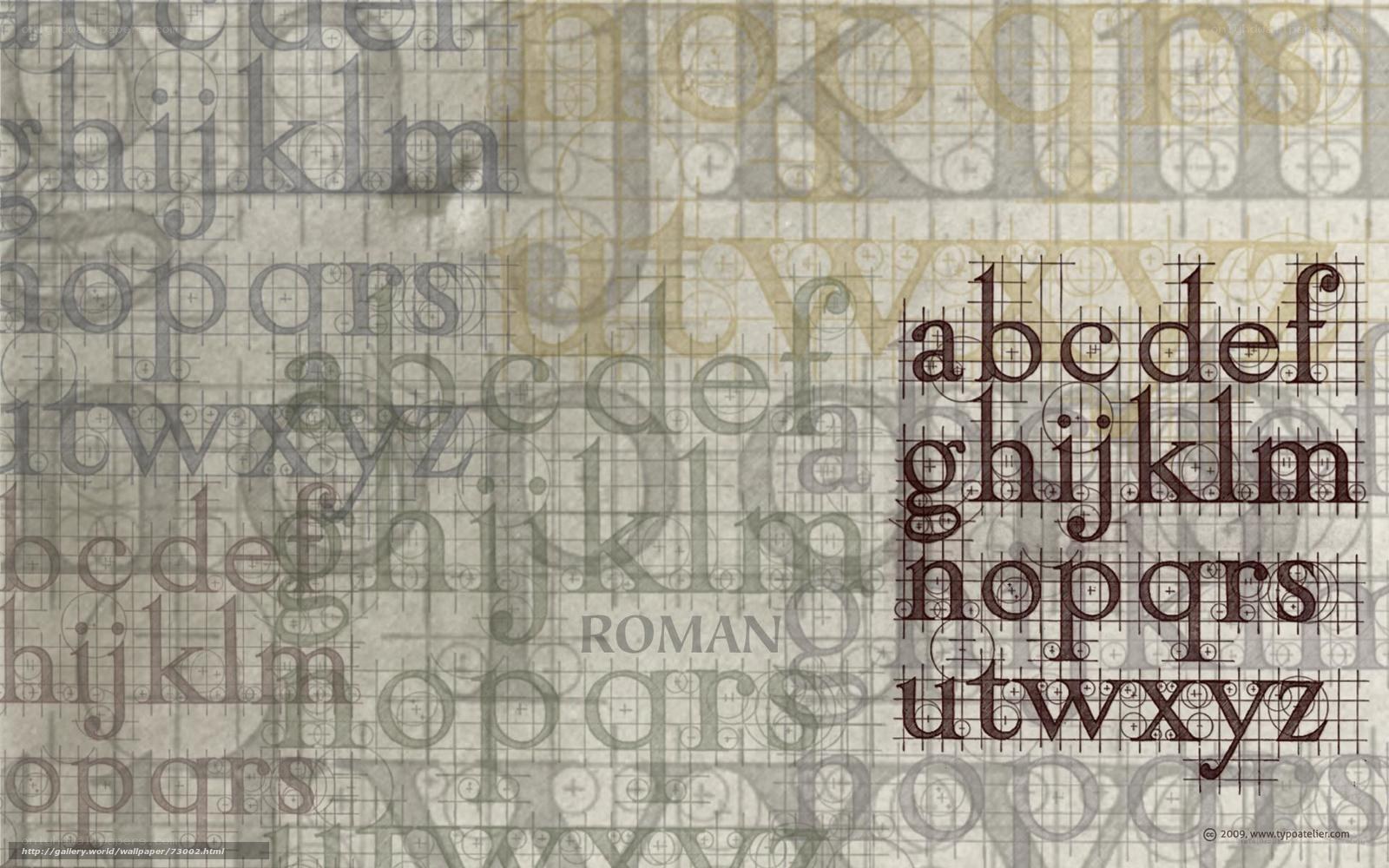 Roman alphabet design study