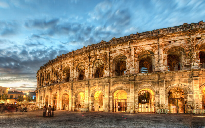 Roman Amphitheater — Blue, Dramatic