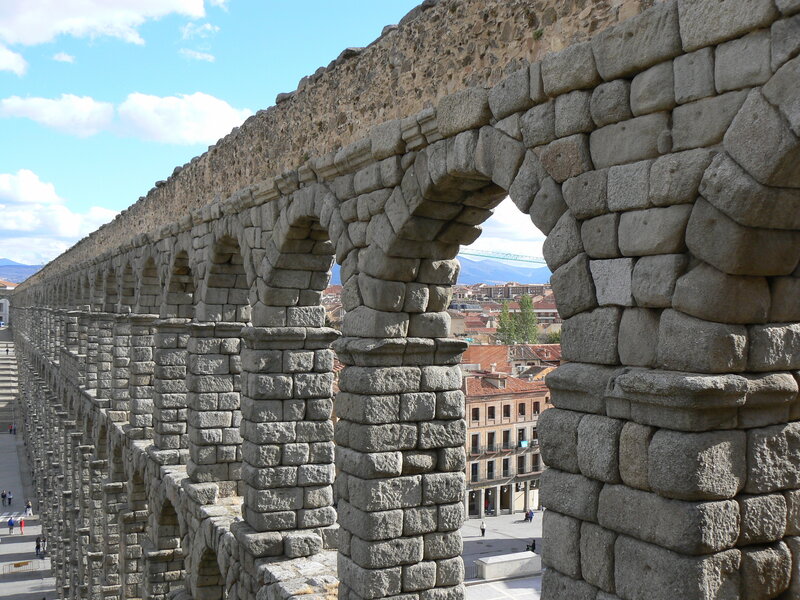 Roman aqueduct in Segovia