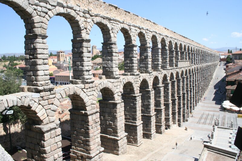 Roman aqueduct in Segovia