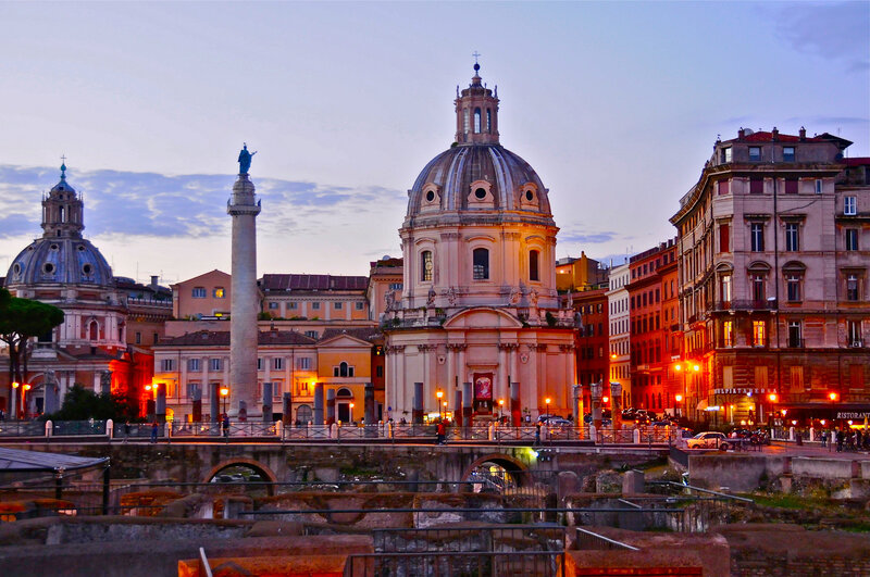 Roman Architecture at Dusk
