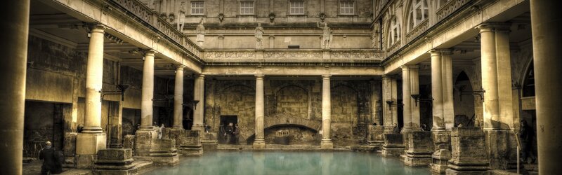 Roman Bathhouse Interior — Beige