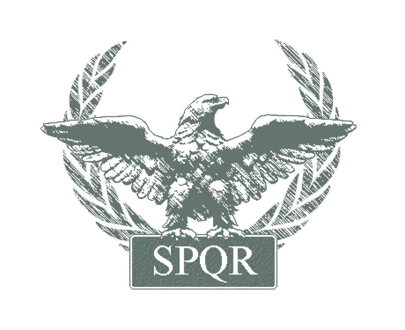 Roman eagle emblem with SPQR