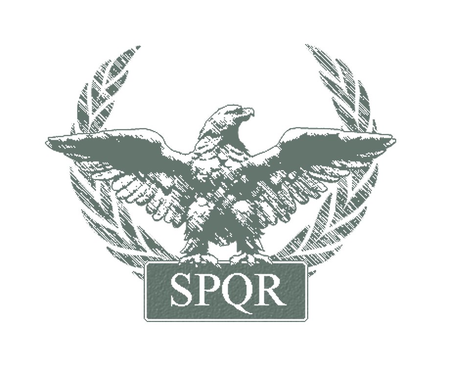 Roman eagle emblem with SPQR