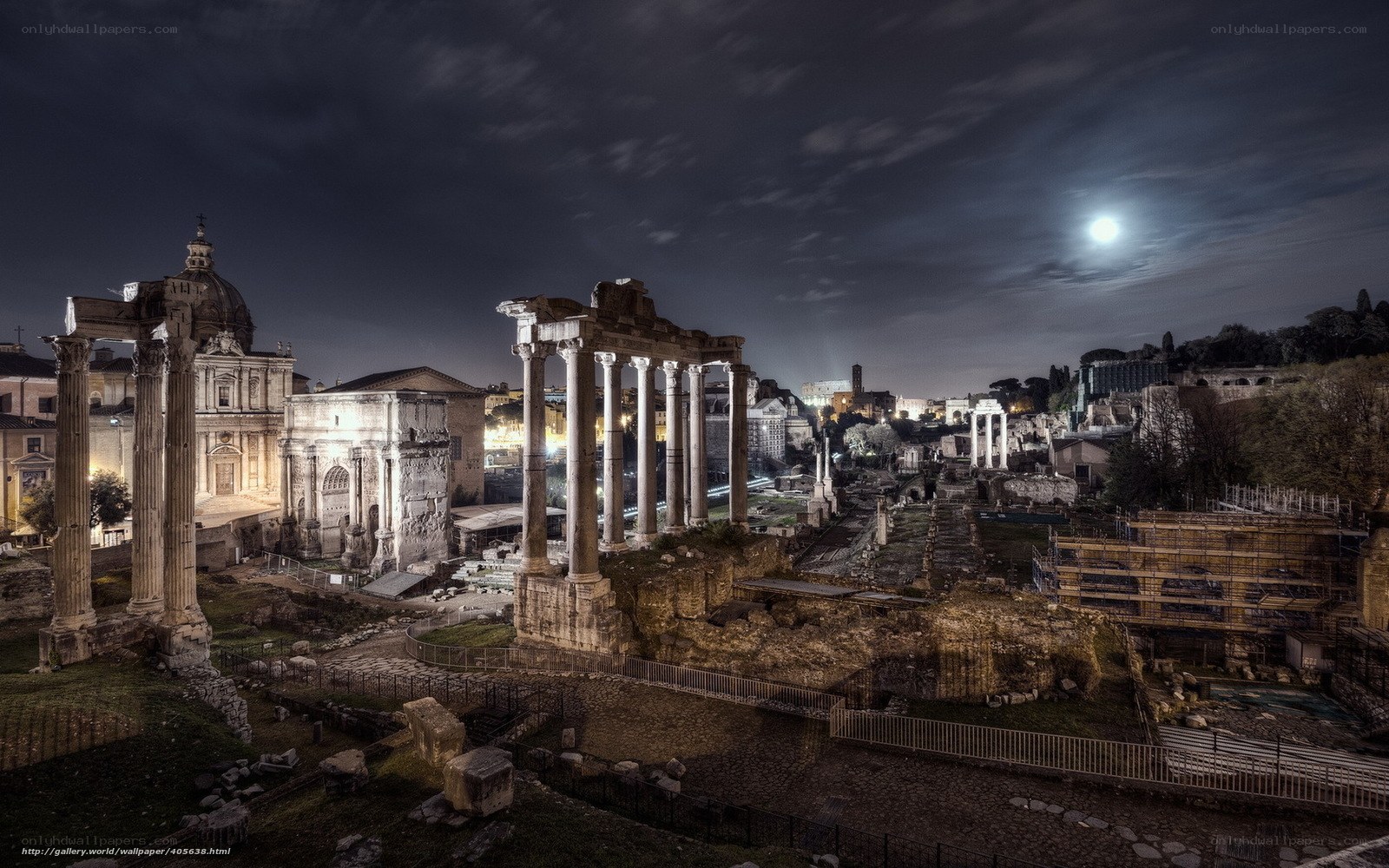 Roman Forum at night