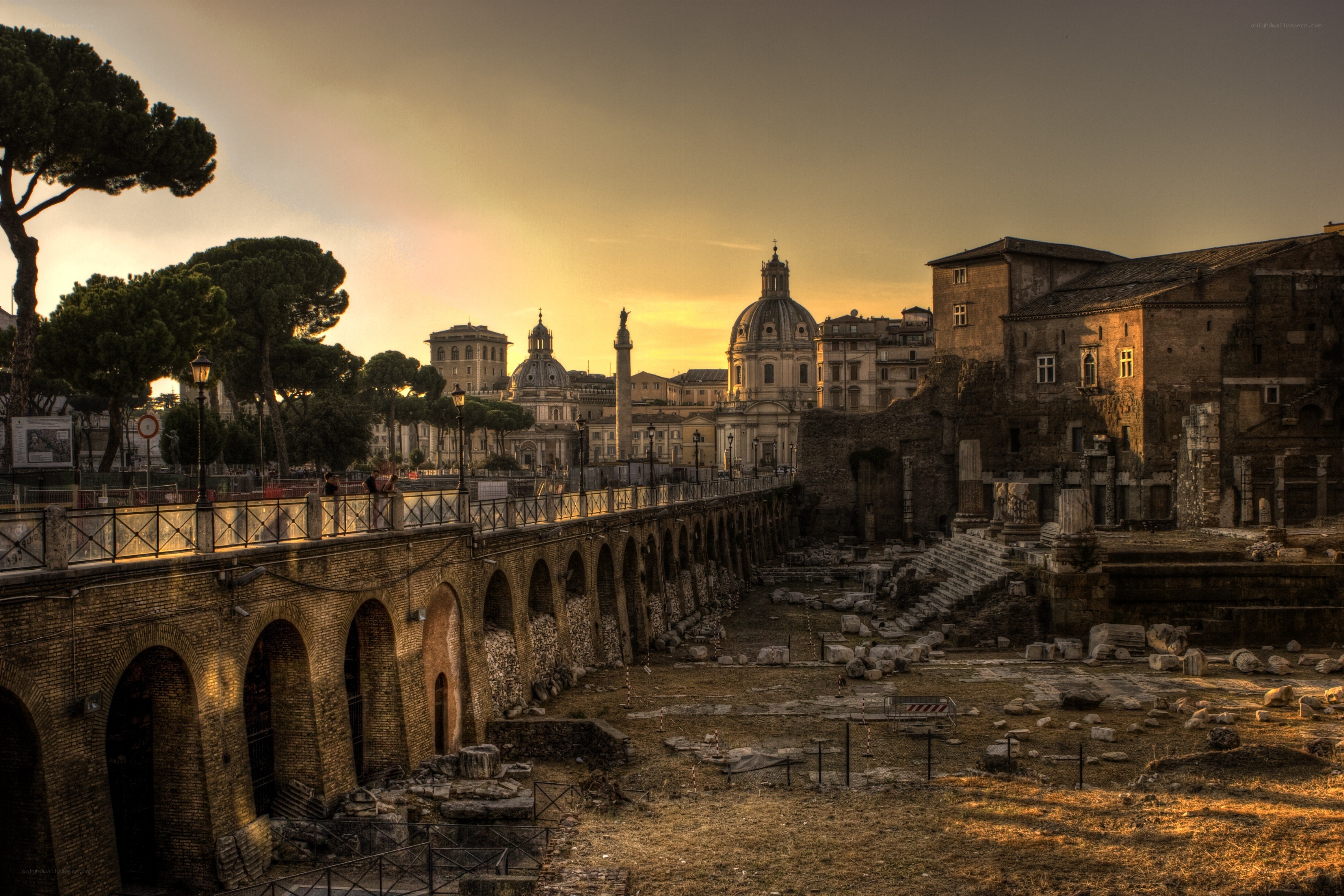 Roman Forum at sunset