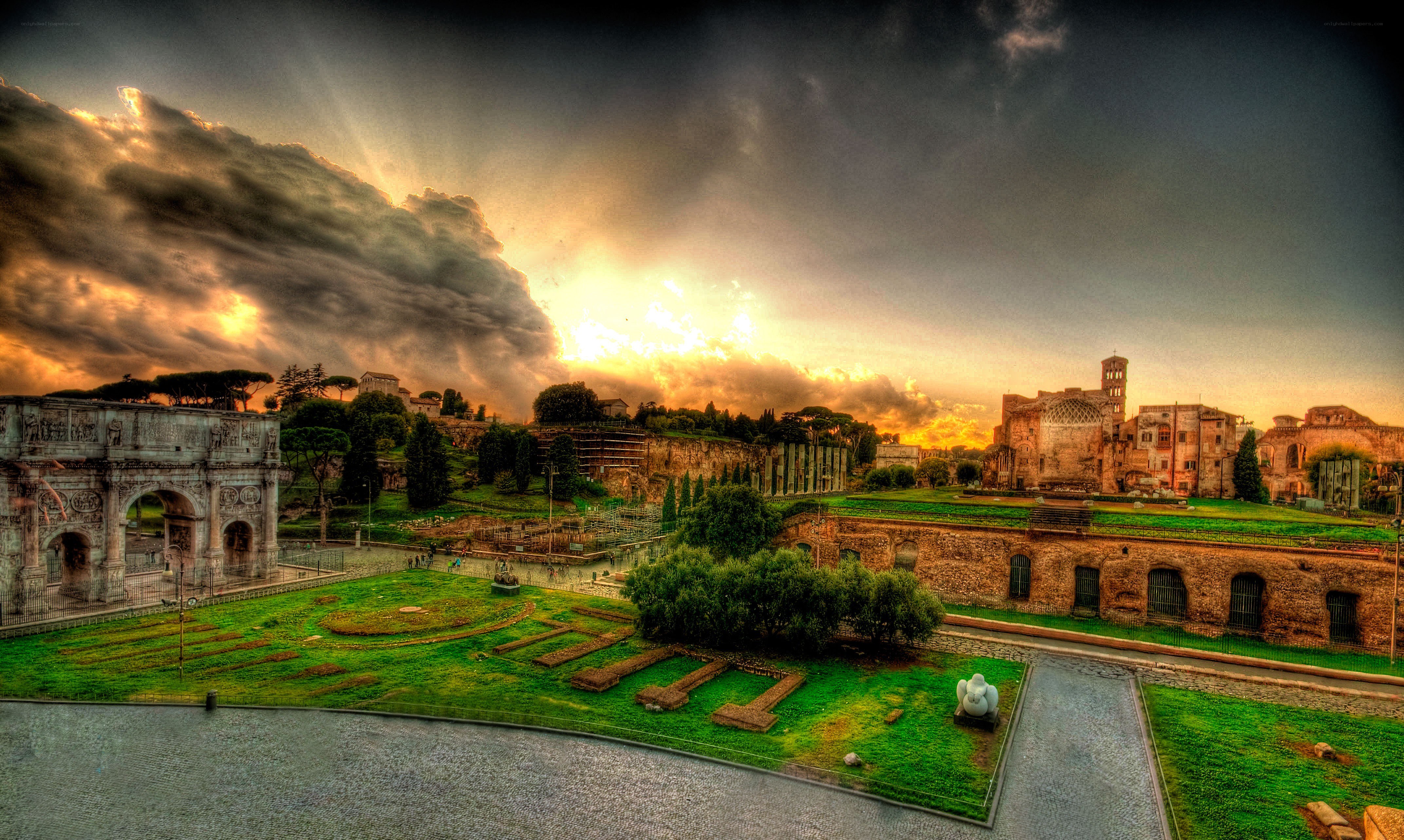 Roman Forum at sunset