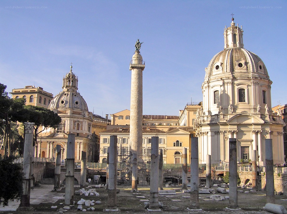 Roman Forum ruins and columns