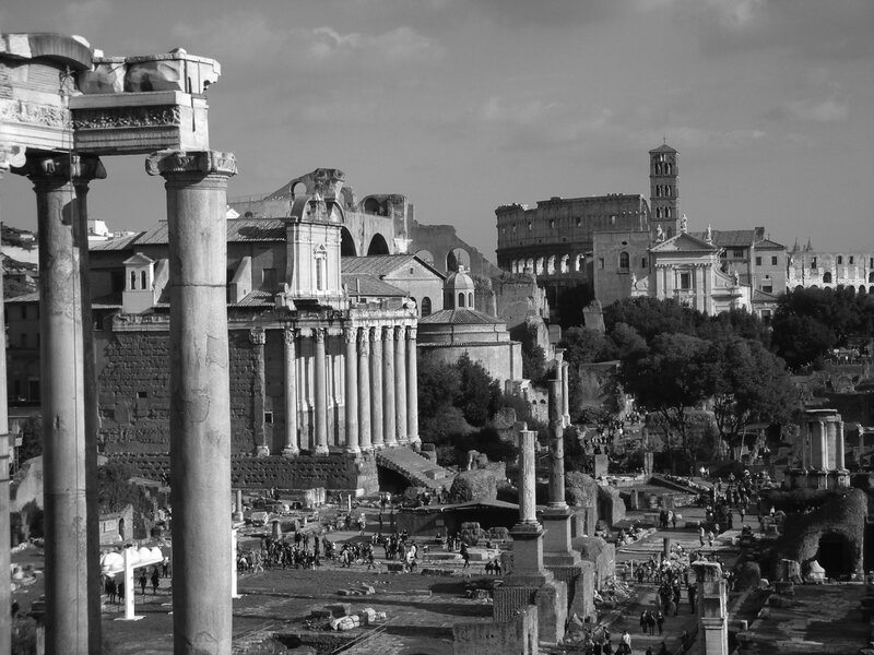 Roman Forum Ruins — Black