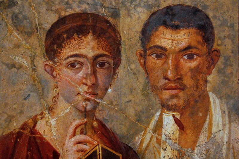 Roman Fresco Couple