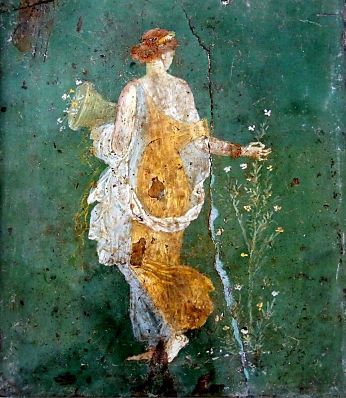 Roman fresco of a woman