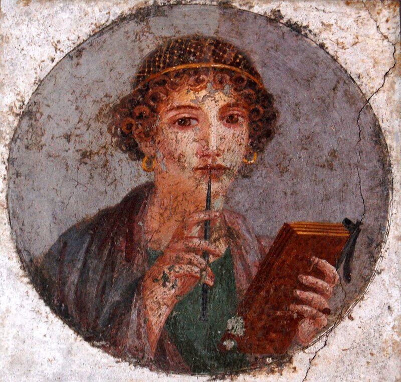Roman fresco of a woman