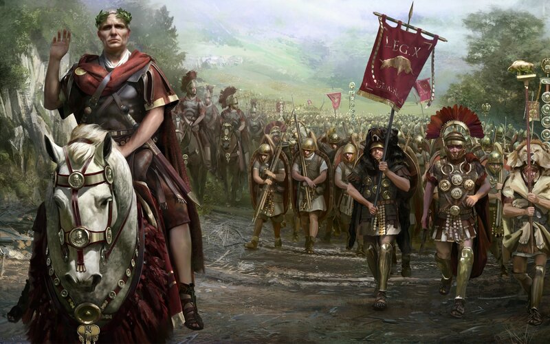Roman General on Horseback — Red