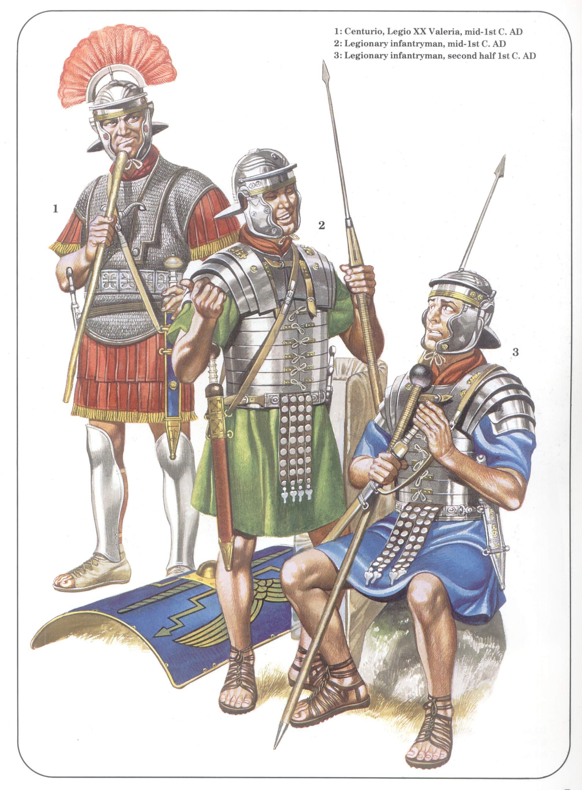 Roman legionaries in armor