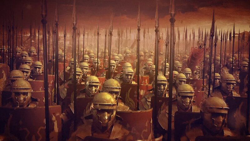 Roman Legionaries in Formation