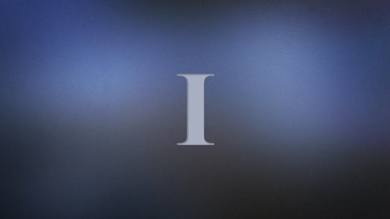Roman numeral I on blue background