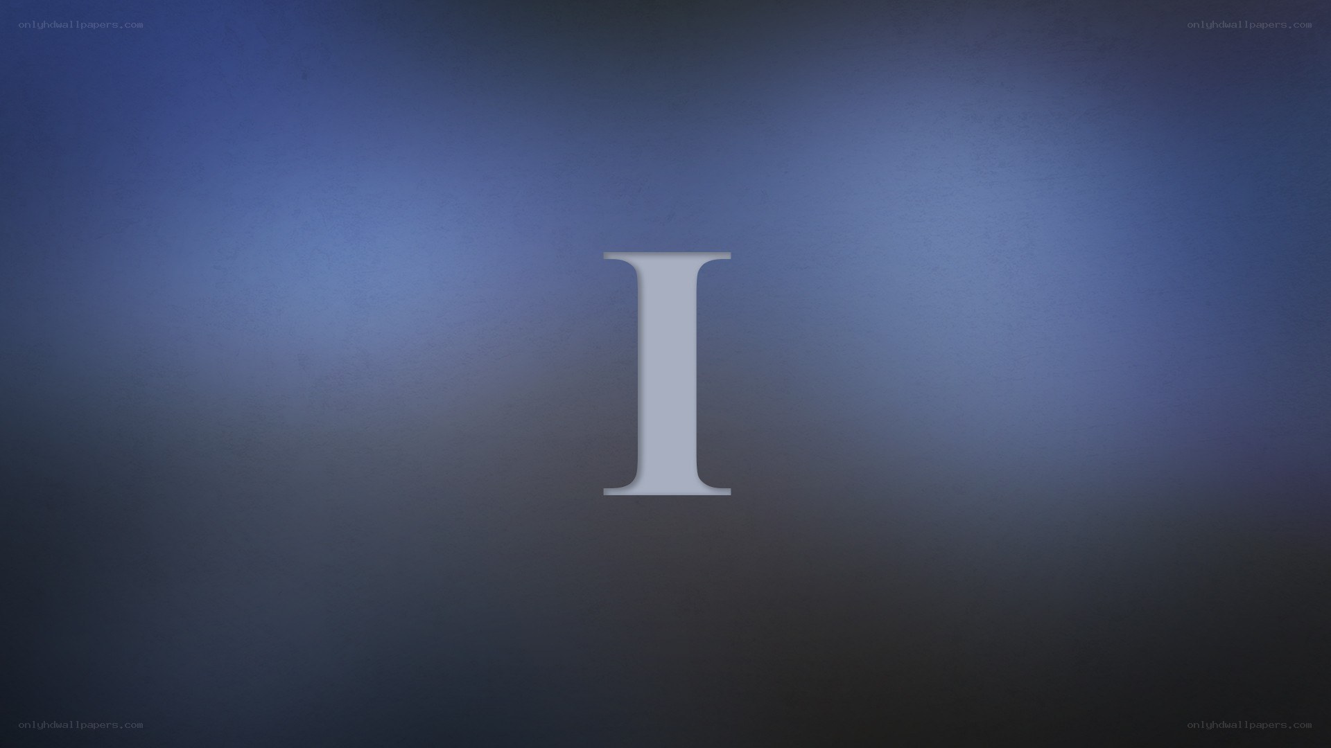 Roman numeral I on blue background
