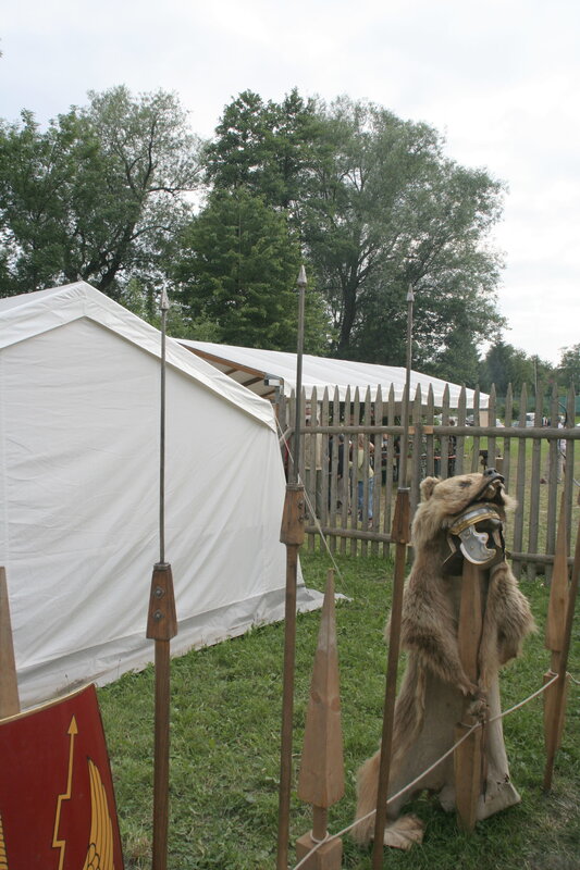 Roman reenactment camp scene