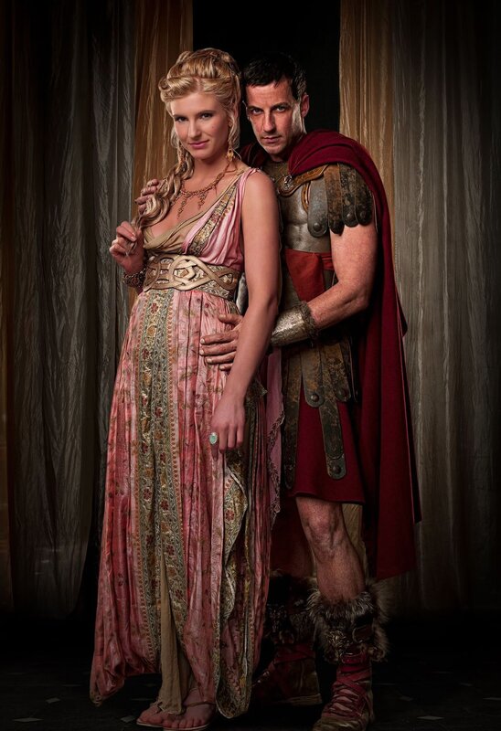 Roman soldier and noblewoman portrait