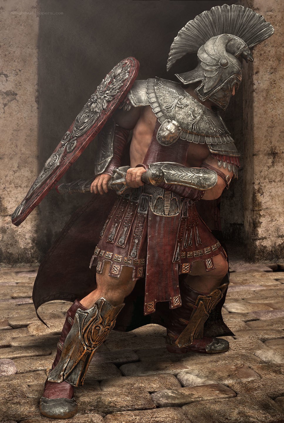 Roman soldier in armor
