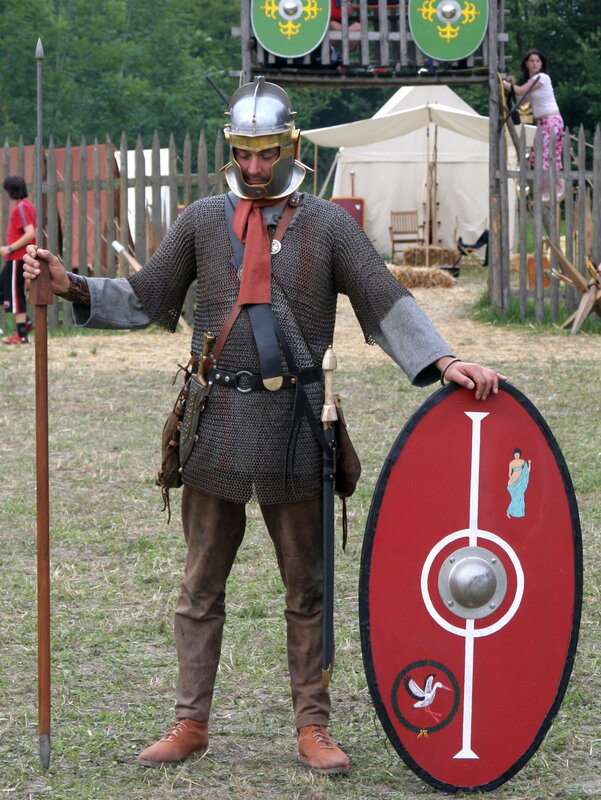 Roman soldier reenactor