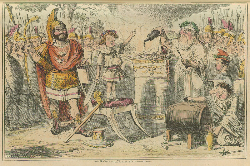 Roman soldiers and a child