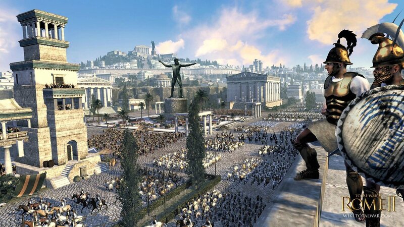 Roman soldiers in a city