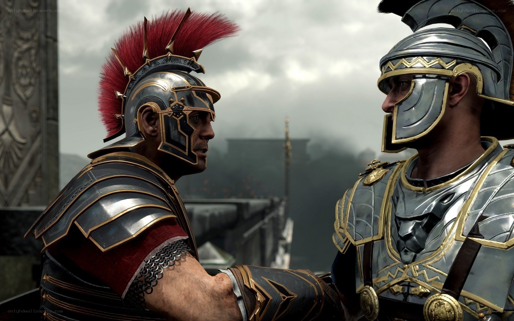 Roman soldiers in armor