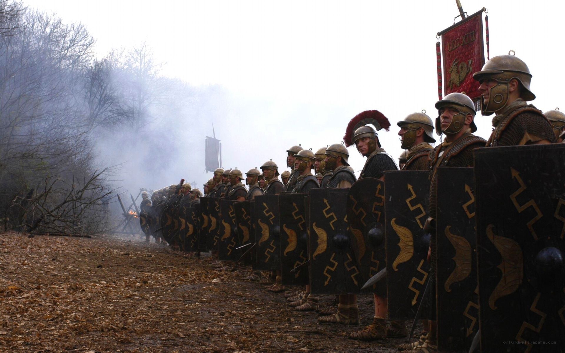 Roman soldiers in formation